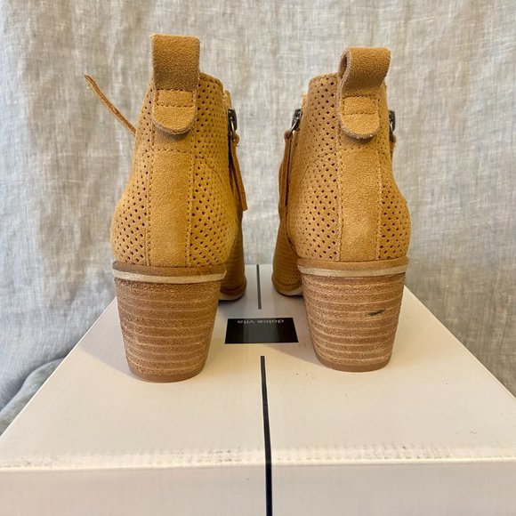 Dolce Vita Sable Camel Suede Ankle Boot Size 6.5 - Picture 5 of 9